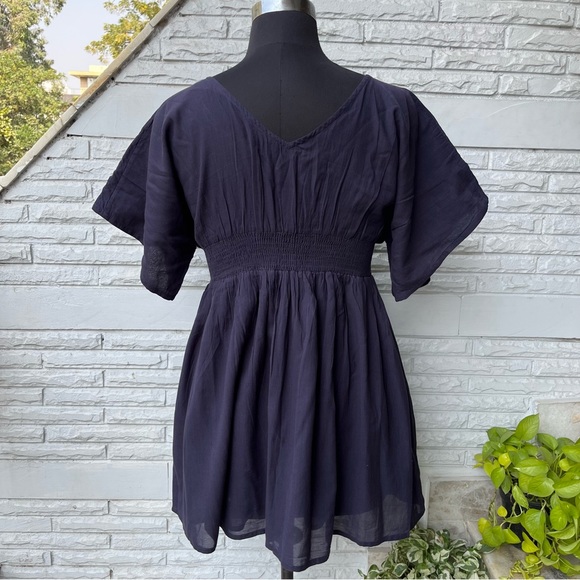 SOLD ❌ Navy Blue Dress with White Embroidery - Picture 6 of 8